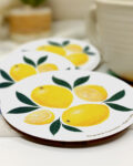 Coaster for Home Décor with Fresh Lemon design